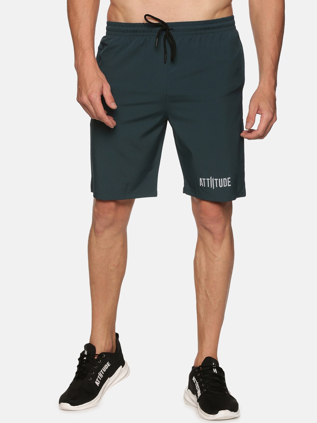 

ATTIITUDE Men Olive Green Low-Rise Rapid Dry Slim Fit Sports Shorts