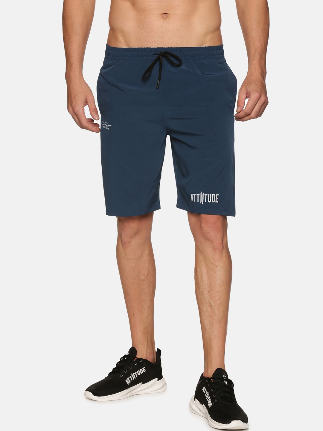 

ATTIITUDE Men Blue Low-Rise Rapid-Dry Slim Fit Sports Shorts