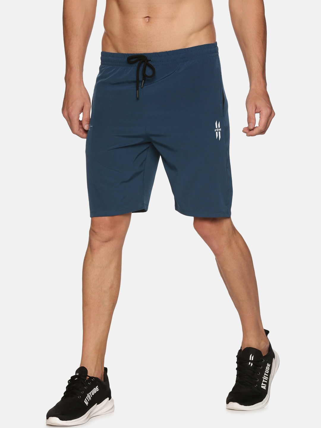 

ATTIITUDE Men Blue Rapid Dry Slim Fit Sports Shorts
