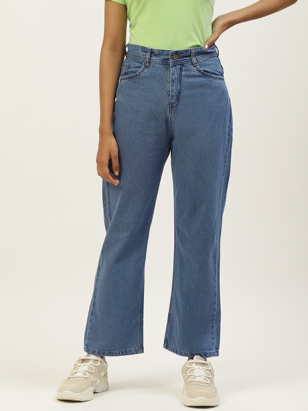 

BROOWL Women Blue Loose Jeans