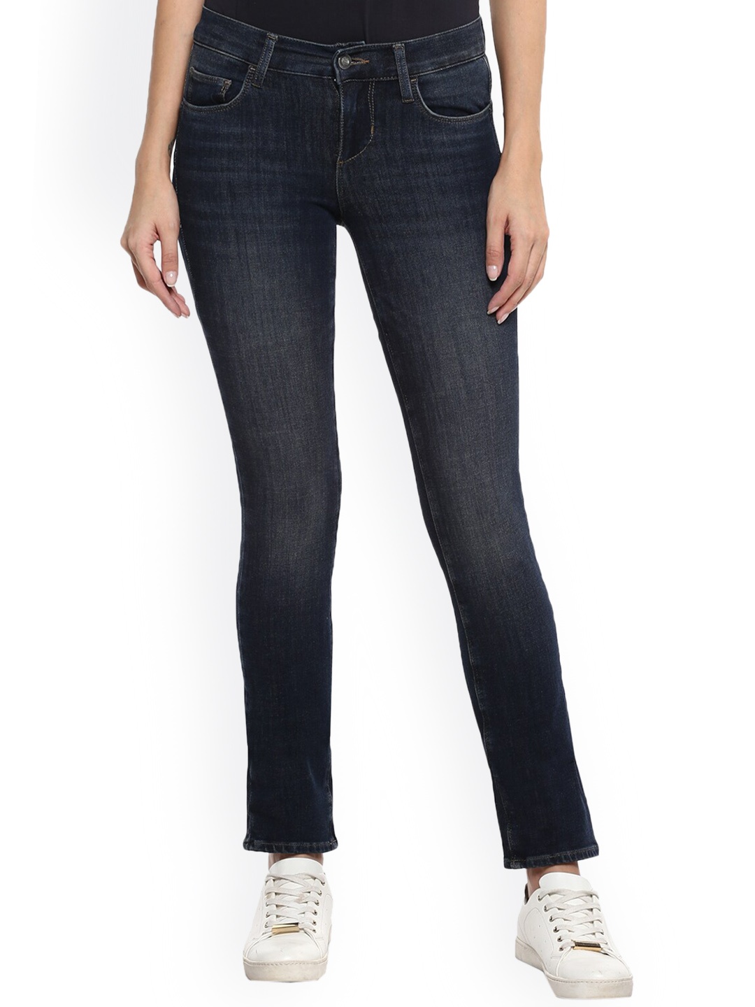 

LIU JO Women Blue Highly Distressed Light Fade Jeans
