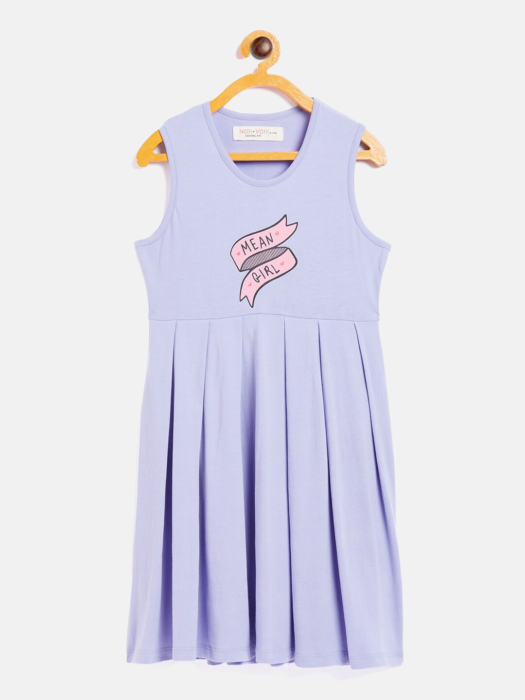 

Noh Voh - SASSAFRAS Girls Pleated Lavender Fit & Flare Dress