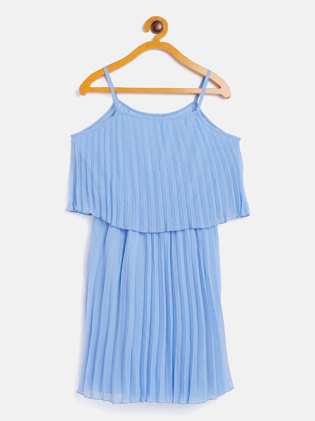 

Noh Voh - SASSAFRAS Kids Girls Blue Accordion Pleated A-Line Dress