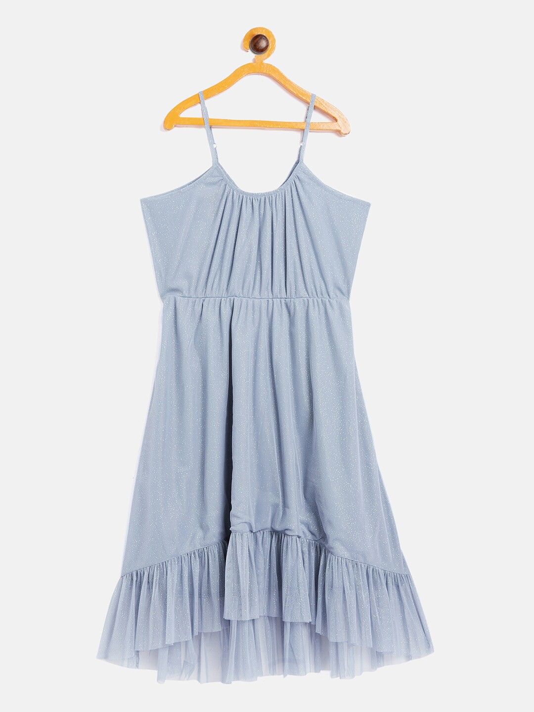 

Noh Voh - SASSAFRAS Kids Blue Solid A-Line Dress