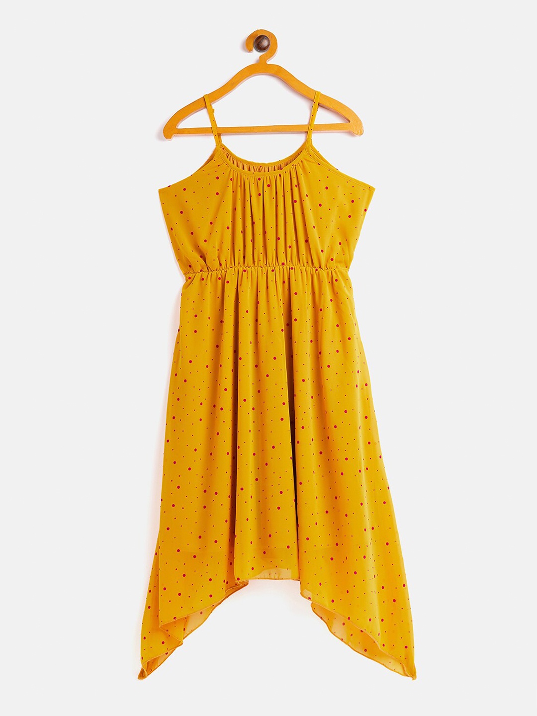 

Noh Voh - SASSAFRAS Kids Mustard Yellow Georgette Strappy Dress