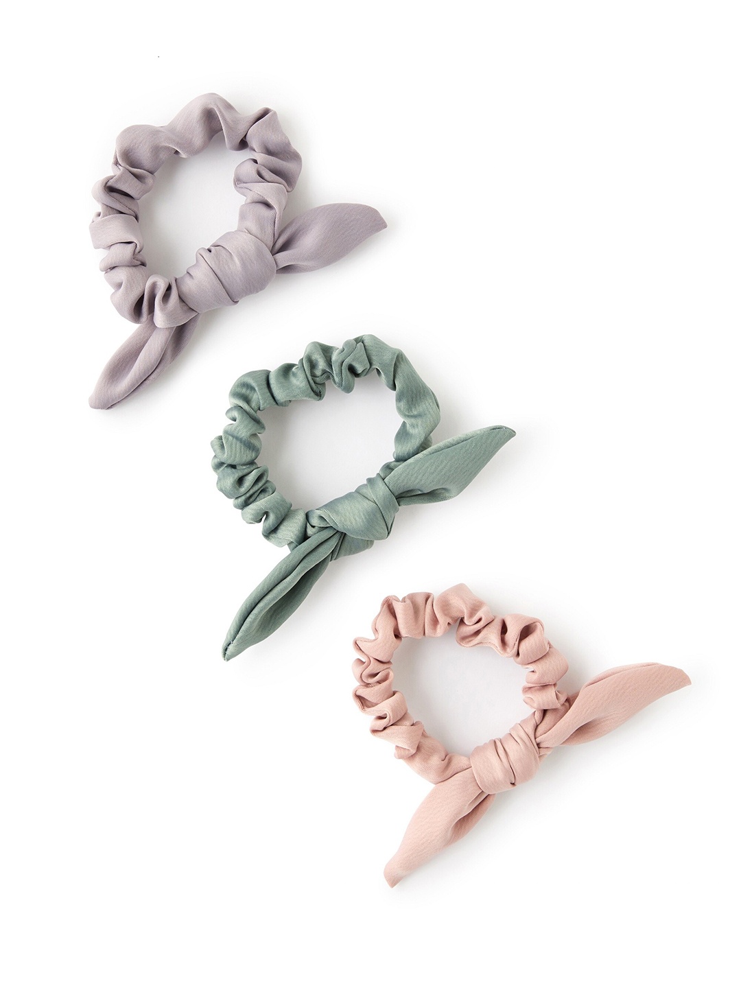 

Accessorize London Women Pink & Green Set of 3 Hairband