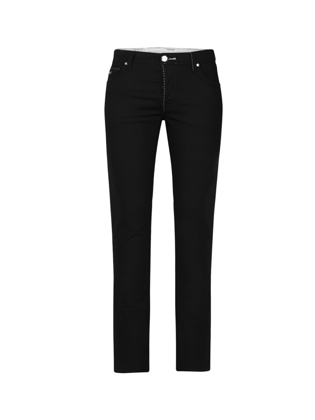 

Tramarossa Men Black Solid Pure Cotton SJeans