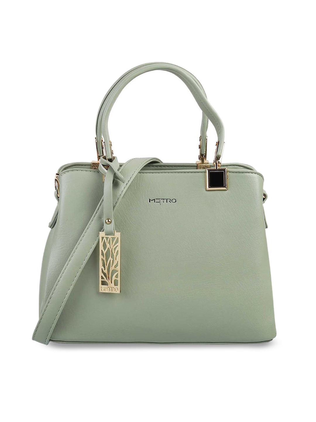

Metro Green PU Structured Handheld Bag