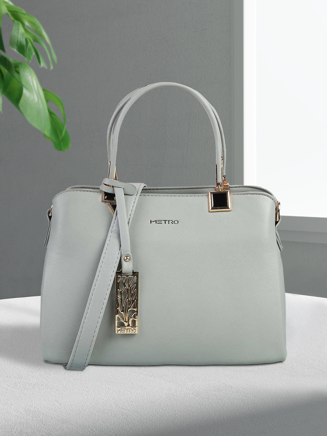 

Metro Blue PU Structured Handheld Bag