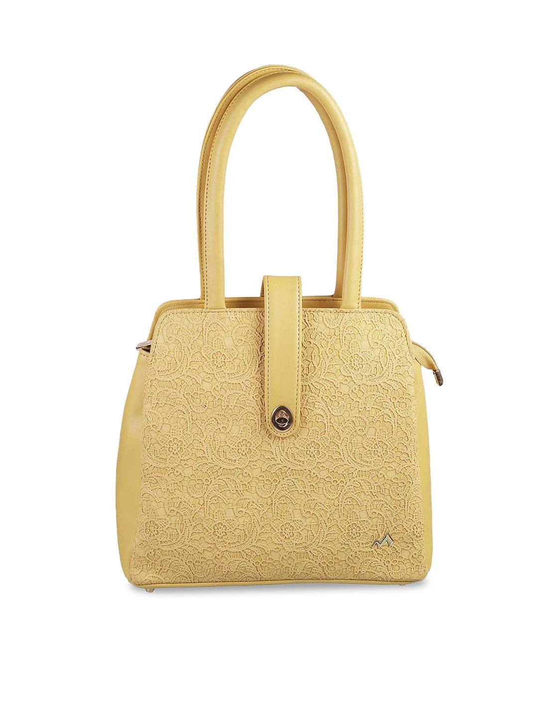 

Metro Yellow Textured PU Structured Handheld Bag