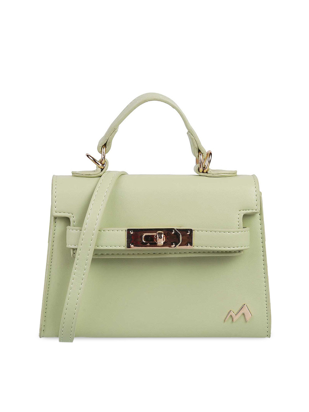 

Metro Green Textured Structured Satchel Bag