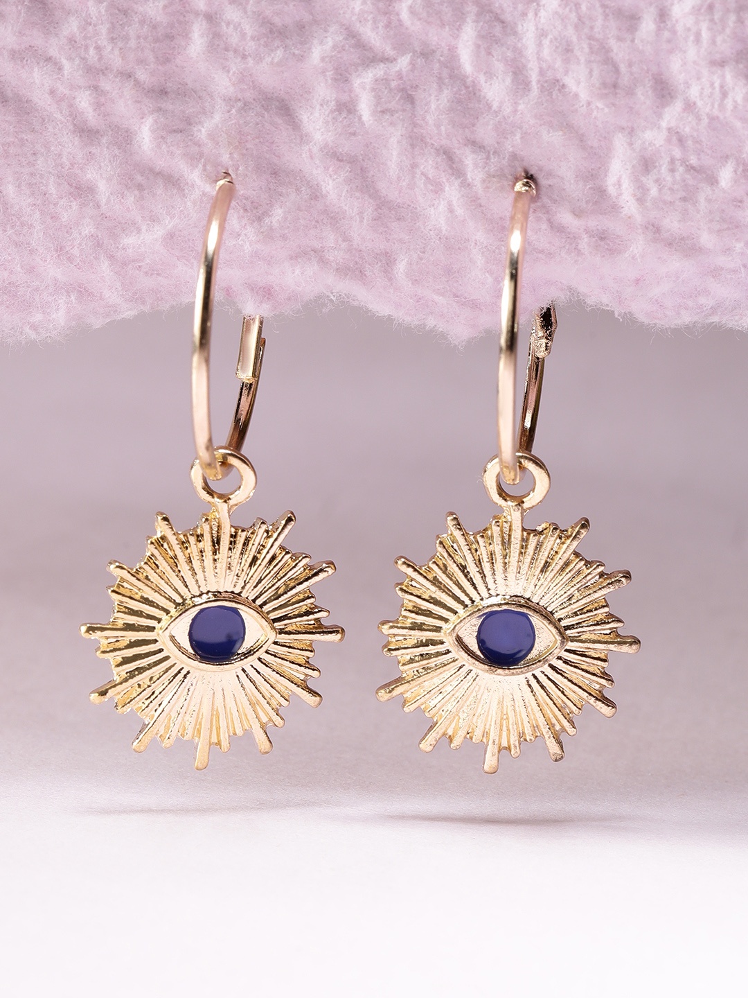 

TOKYO TALKIES X rubans FASHION ACCESSORIES Gold Plated & Blue Classic Drop Earrings