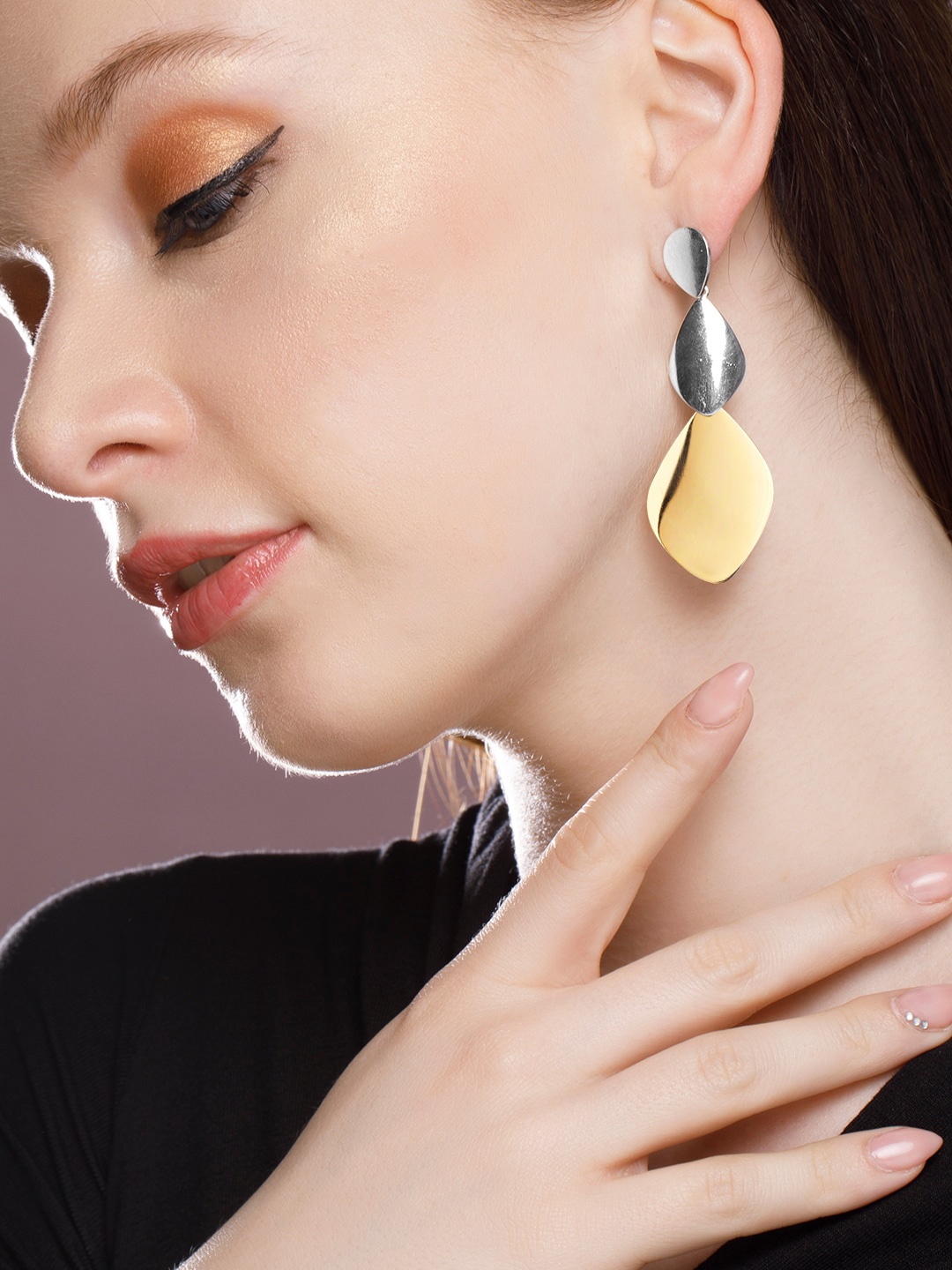 

TOKYO TALKIES X rubans FASHION ACCESSORIES Gold-Plated Contemporary Drop Earrings