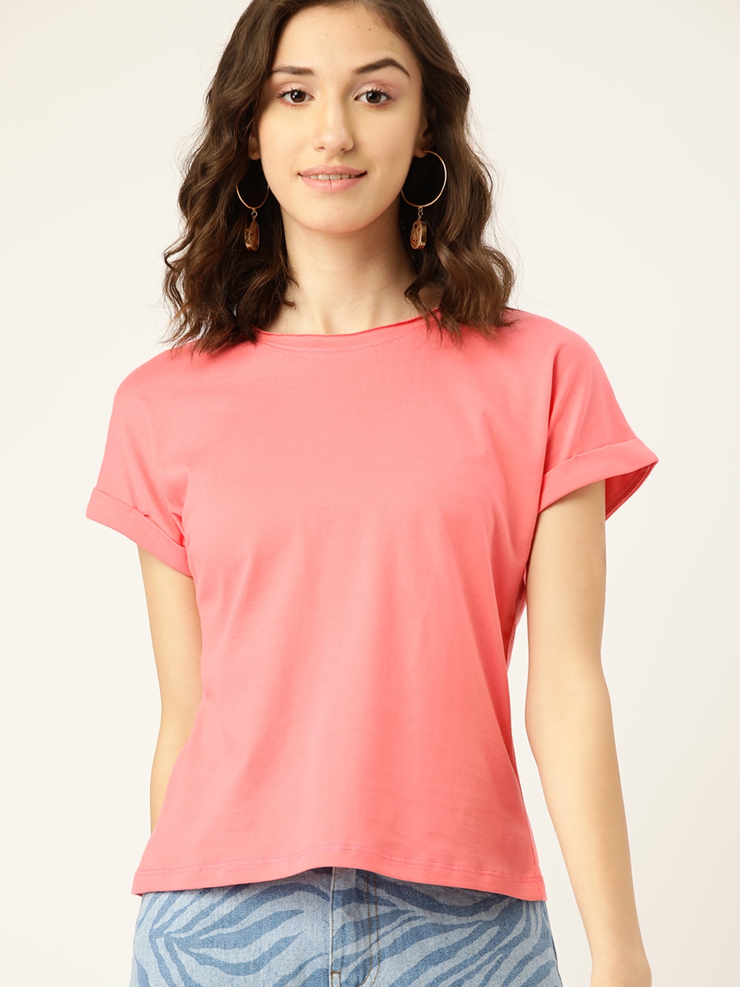 

DressBerry Pink Solid Top