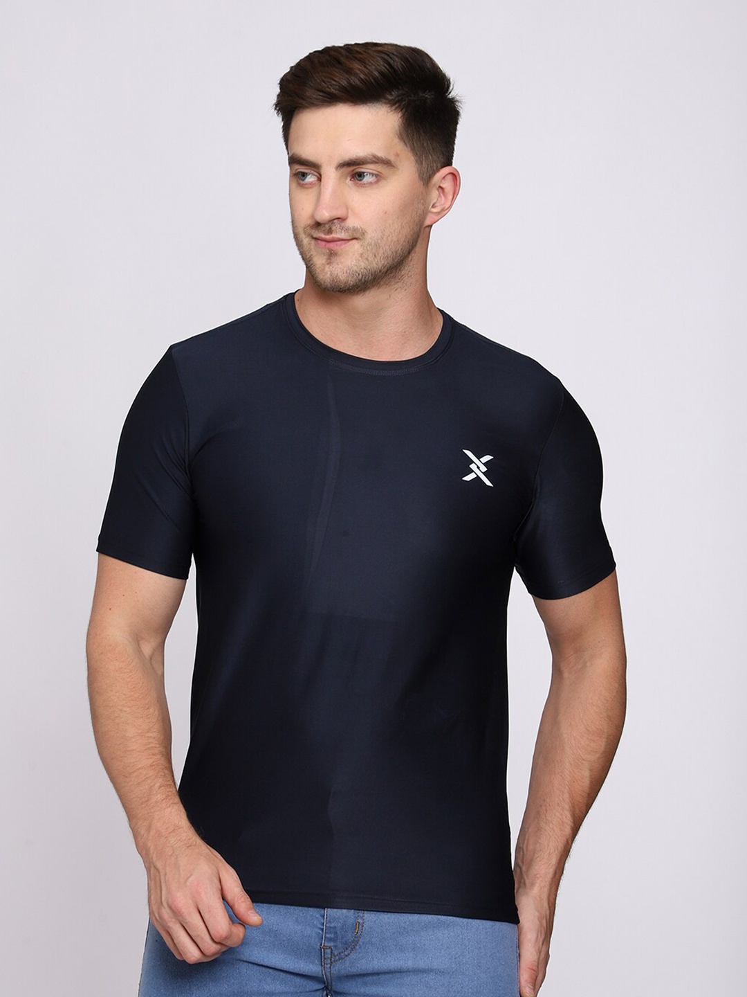 

CL SPORT Men Navy Blue T-shirt