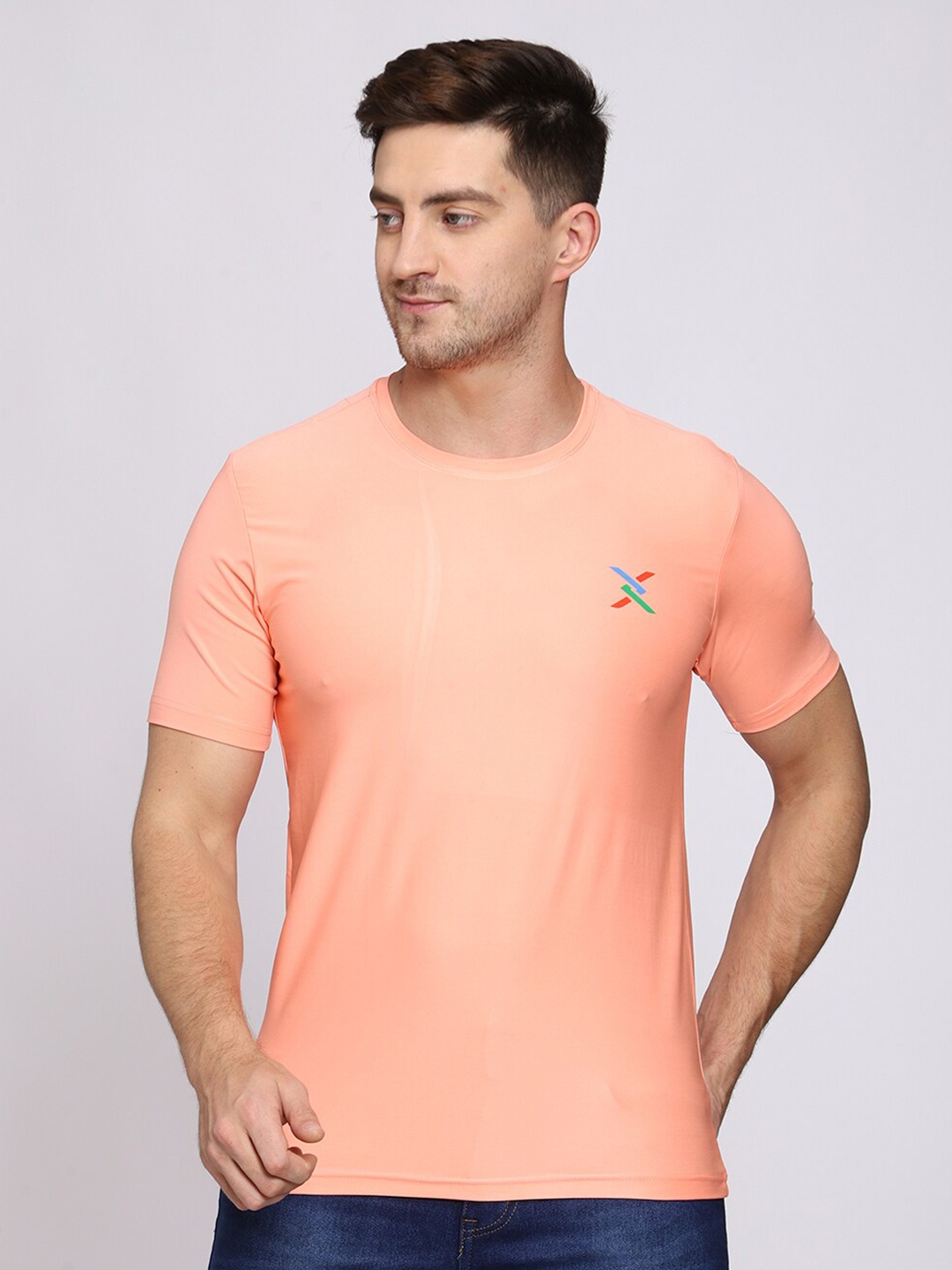 

CL SPORT Men Peach-Coloured T-shirt