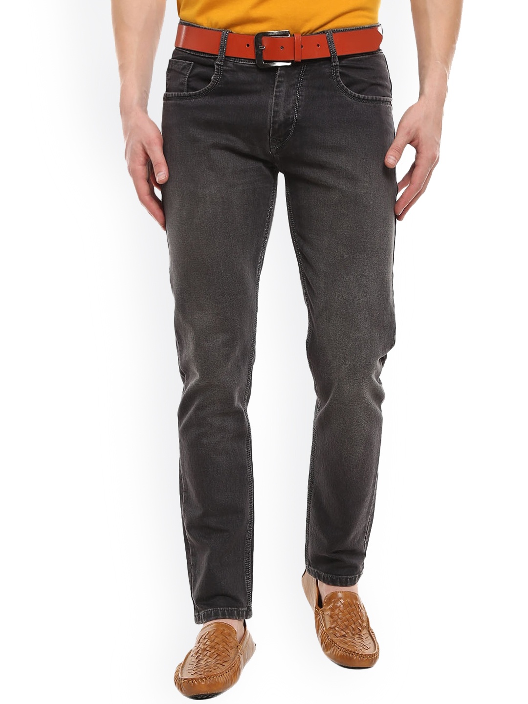 

V-Mart Men Grey Melange Slim Fit Light Fade Stretchable Jeans