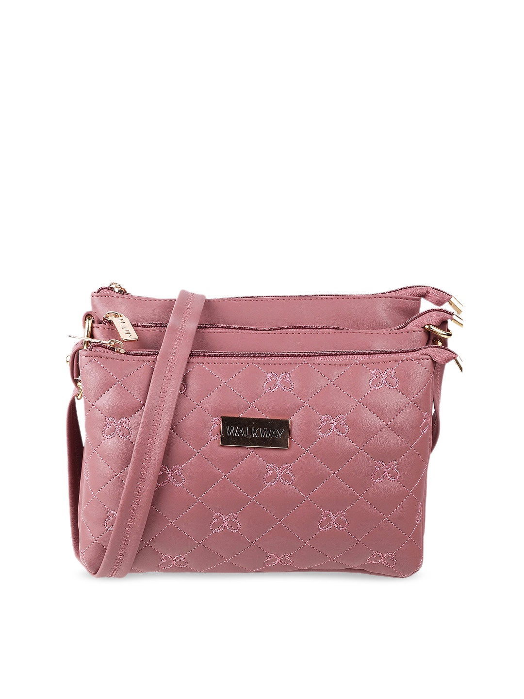 

WALKWAY by Metro Rose Quilted Structured Sling Bag