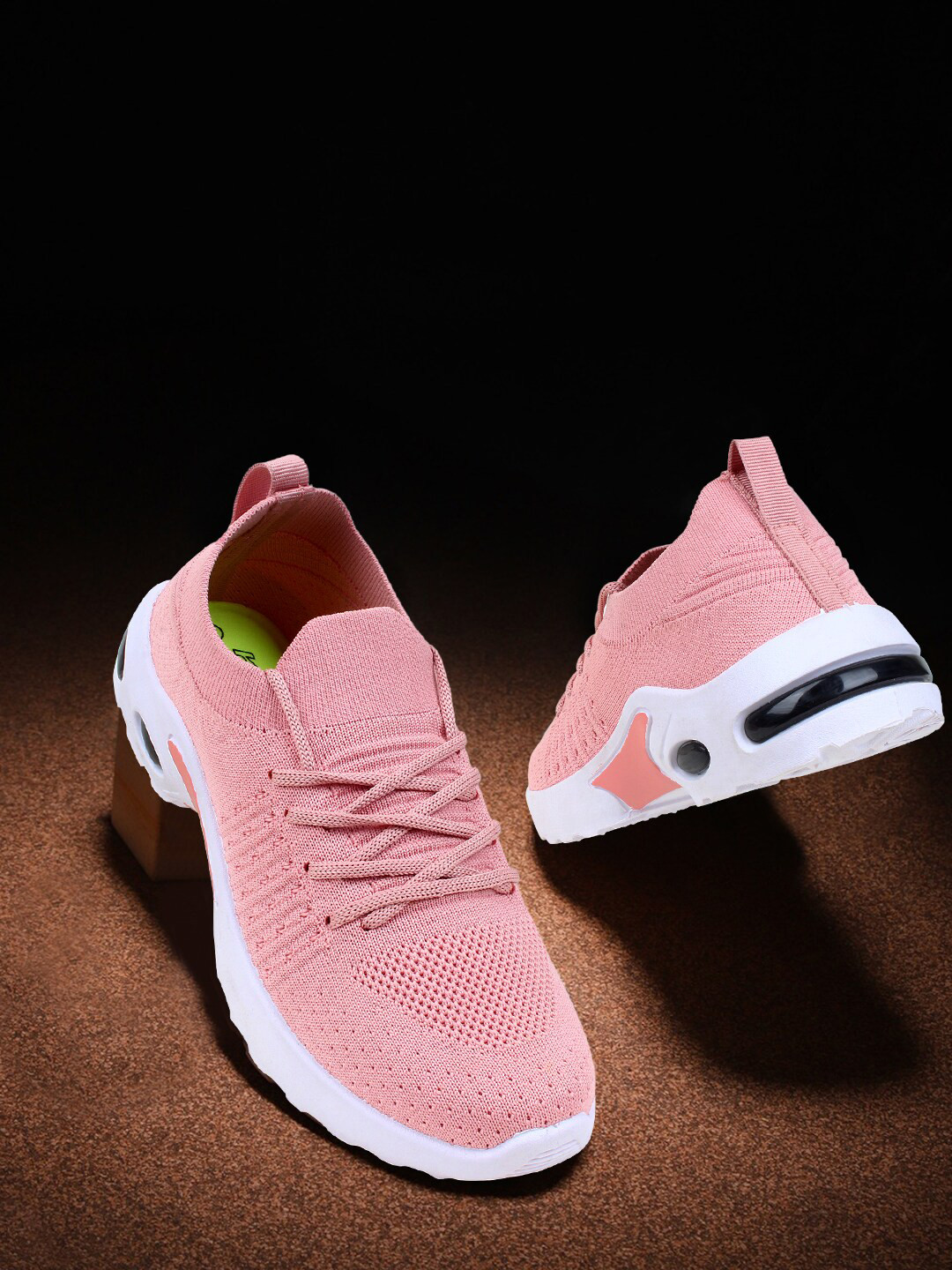 

Champs Women Peach-Coloured Mesh Running Non-Marking Shoes