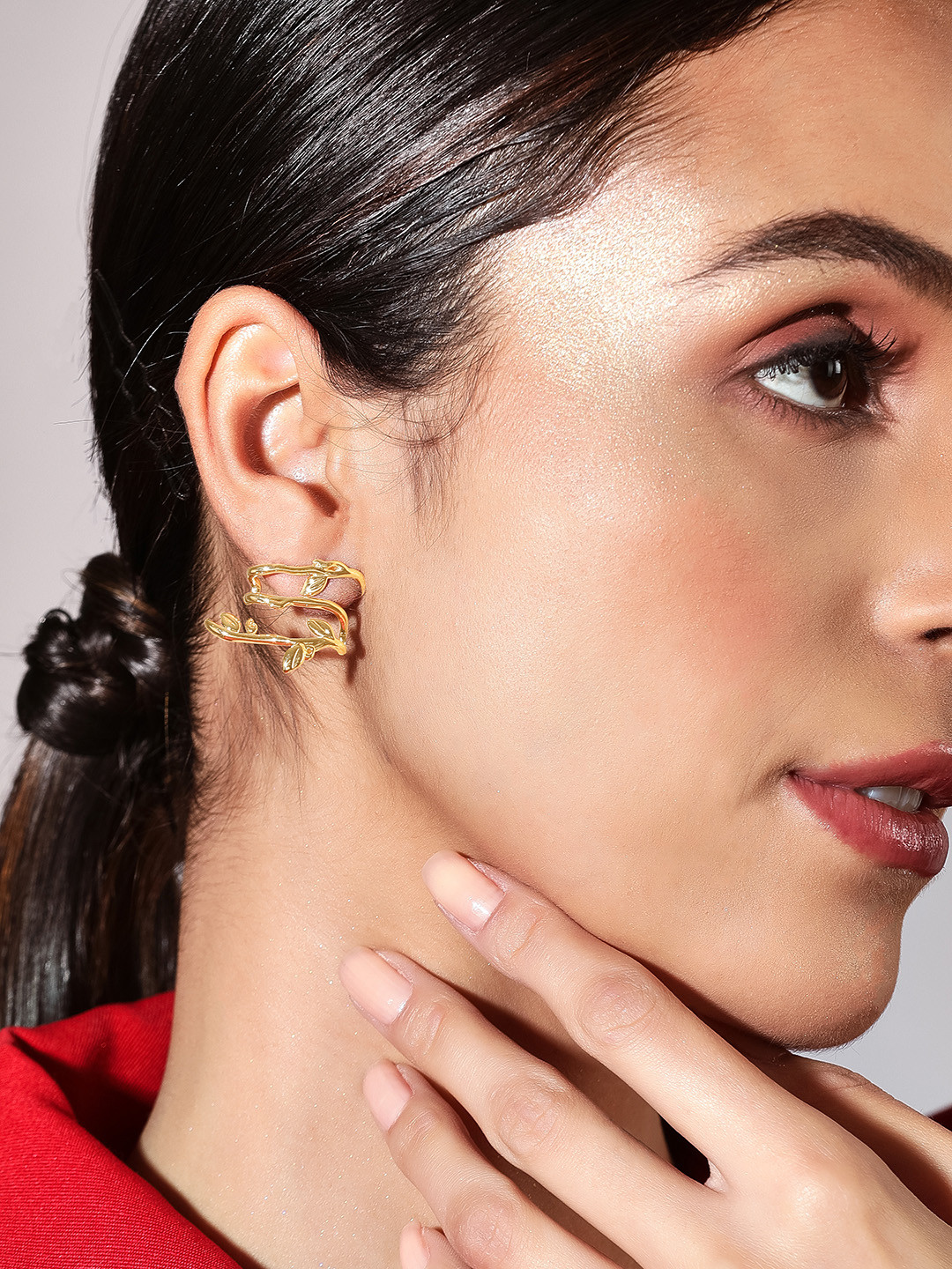 

Rubans Voguish 18K Gold-Plated Contemporary Single Drop Earring