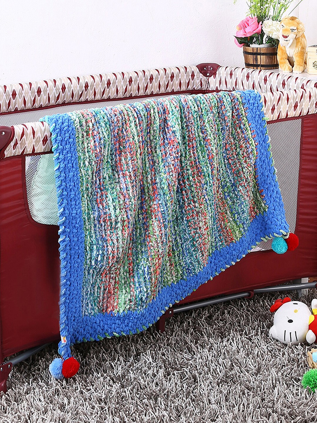 

Magic Needles Kids Blue & Grey 1000 GSM Wool Single Blanket