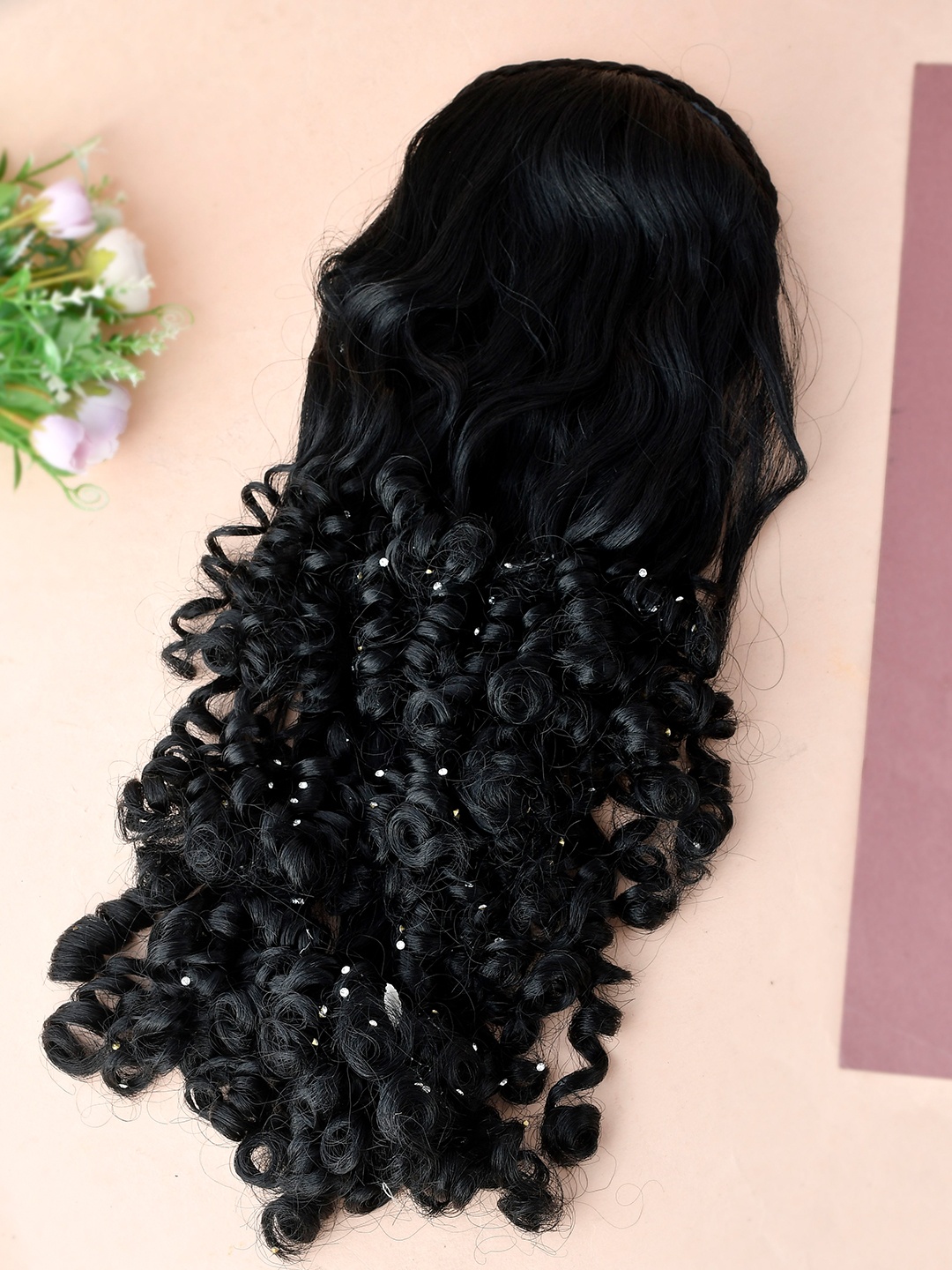 

Silvermerc Designs Women Black Extension With Hair Clip