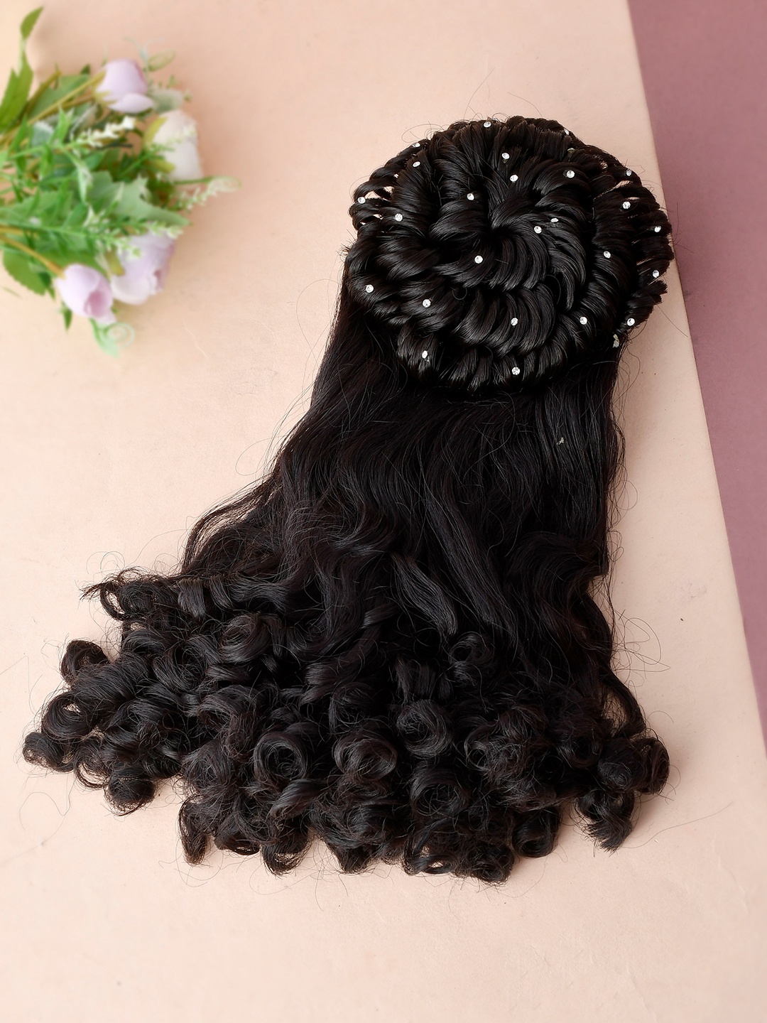 

Silvermerc Designs Women Black Hair Extension With Hair Clip