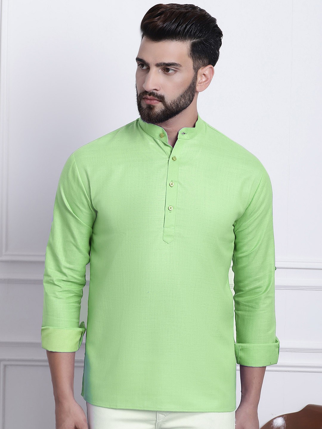 

Anug by SOJANYA Men Green Kurta
