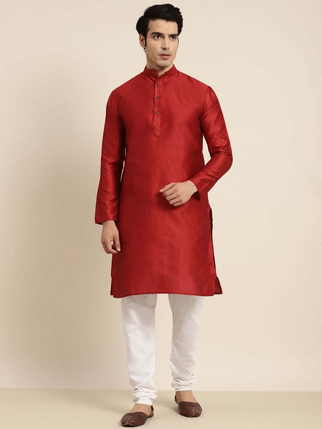 

Anug by SOJANYA Men Maroon Kurta