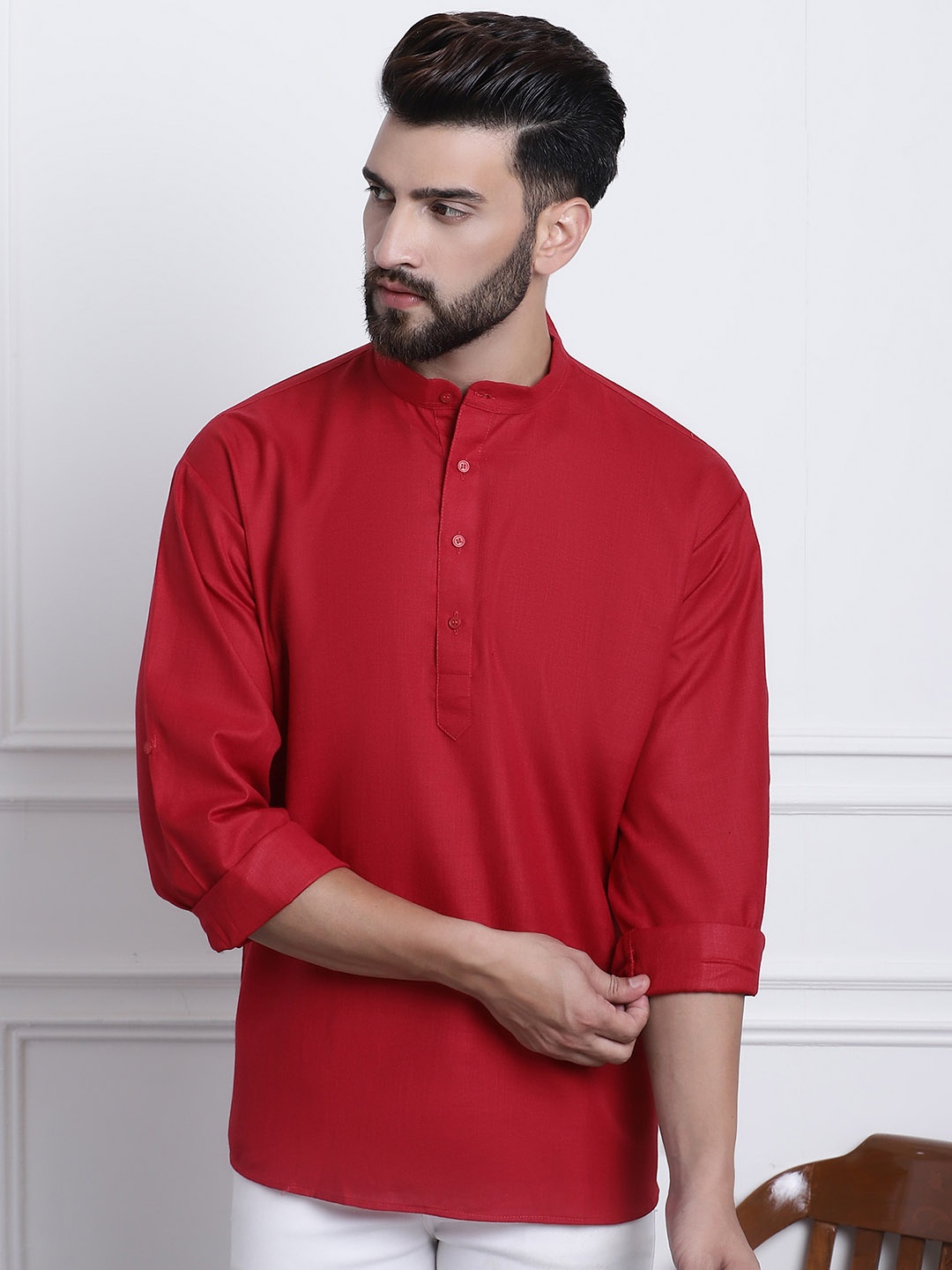 

Anug by SOJANYA Men Red Kurta