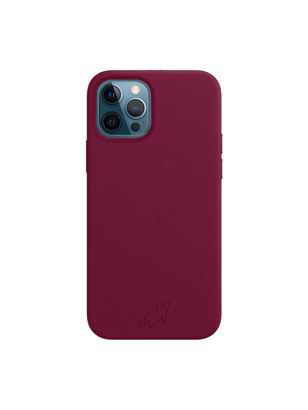 

macmerise Burgundy - Silicone iPhone 12 Pro Max Back Case, Multi