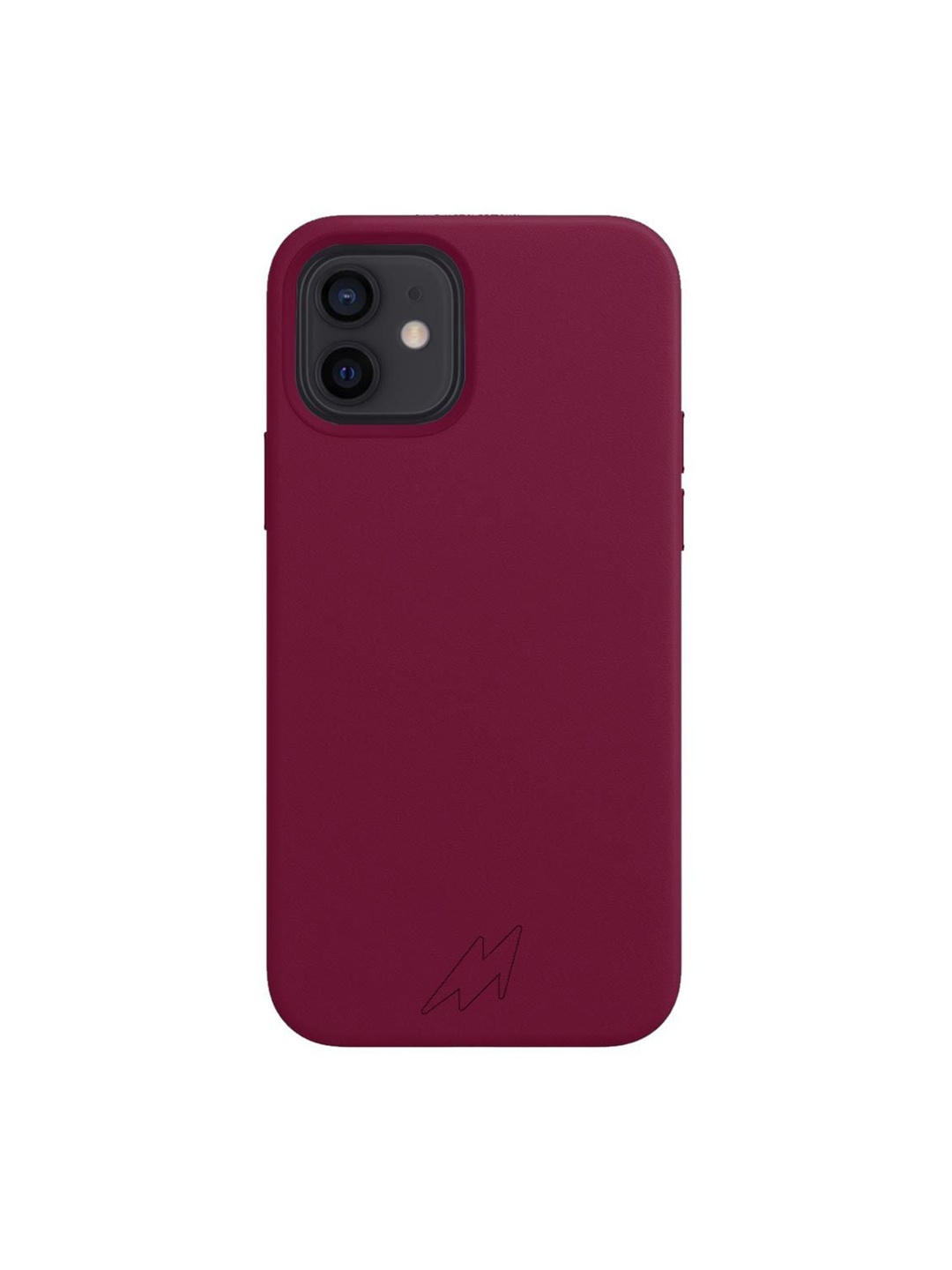 

macmerise Burgundy Solid iPhone 12 Back Case