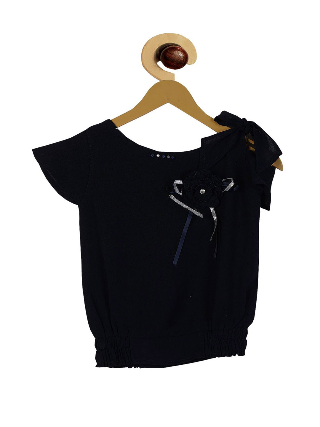 

Tiny Girl Navy Blue One Shoulder Top