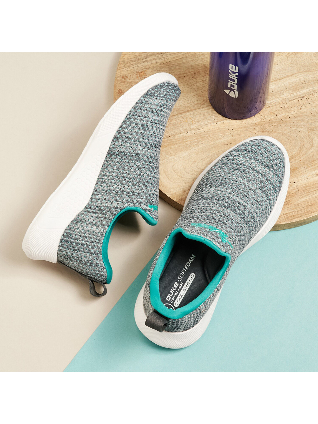 

Duke Women Sea Green Textile Running Shoes