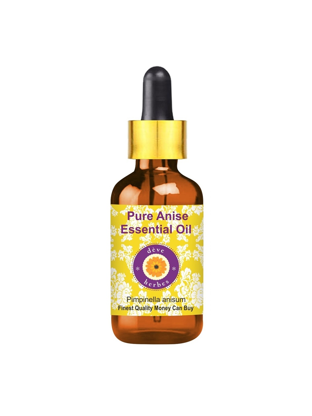 

Deve Herbes Pure Anise Steam Distilled Essential Oil with Glass Dropper - 15ml, Yellow