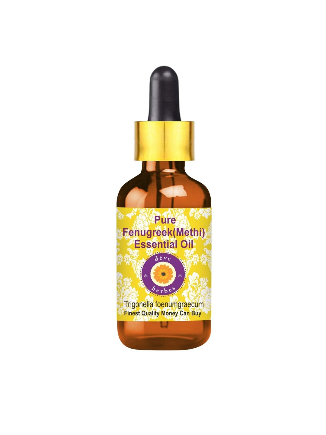 

Deve Herbes Pure Fenugreek Steam Distilled Essential Oil with Glass Dropper - 30ml, Yellow