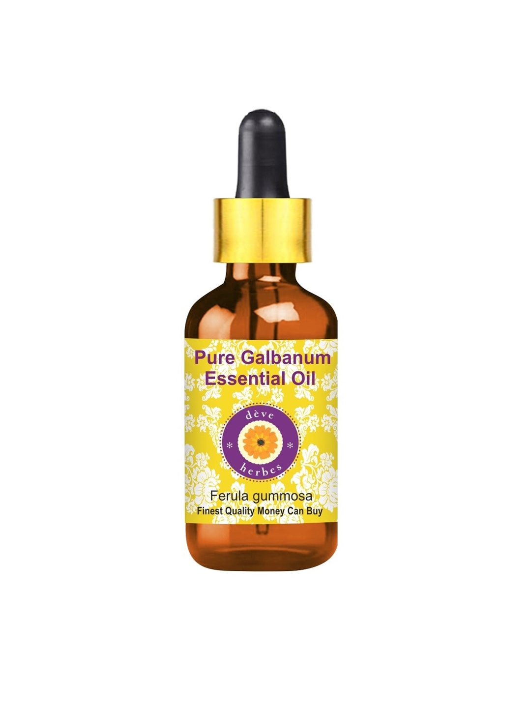 

Deve Herbes Pure Galbanum Steam Distilled Essential Oil with Glass Dropper - 30ml, Yellow