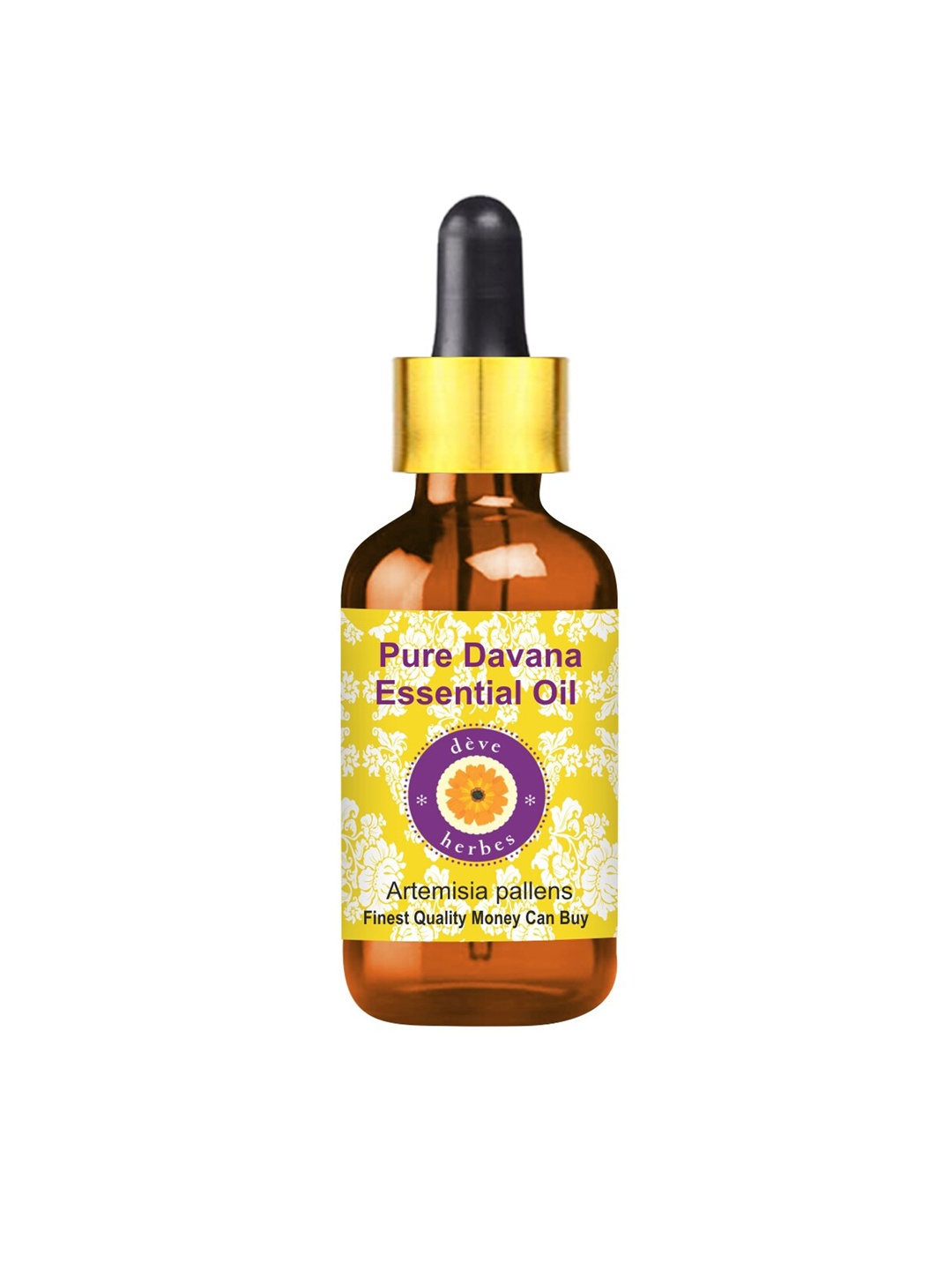 

Deve Herbes Pure Davana Steam Distilled Essential Oil with Glass Dropper - 10ml, Yellow