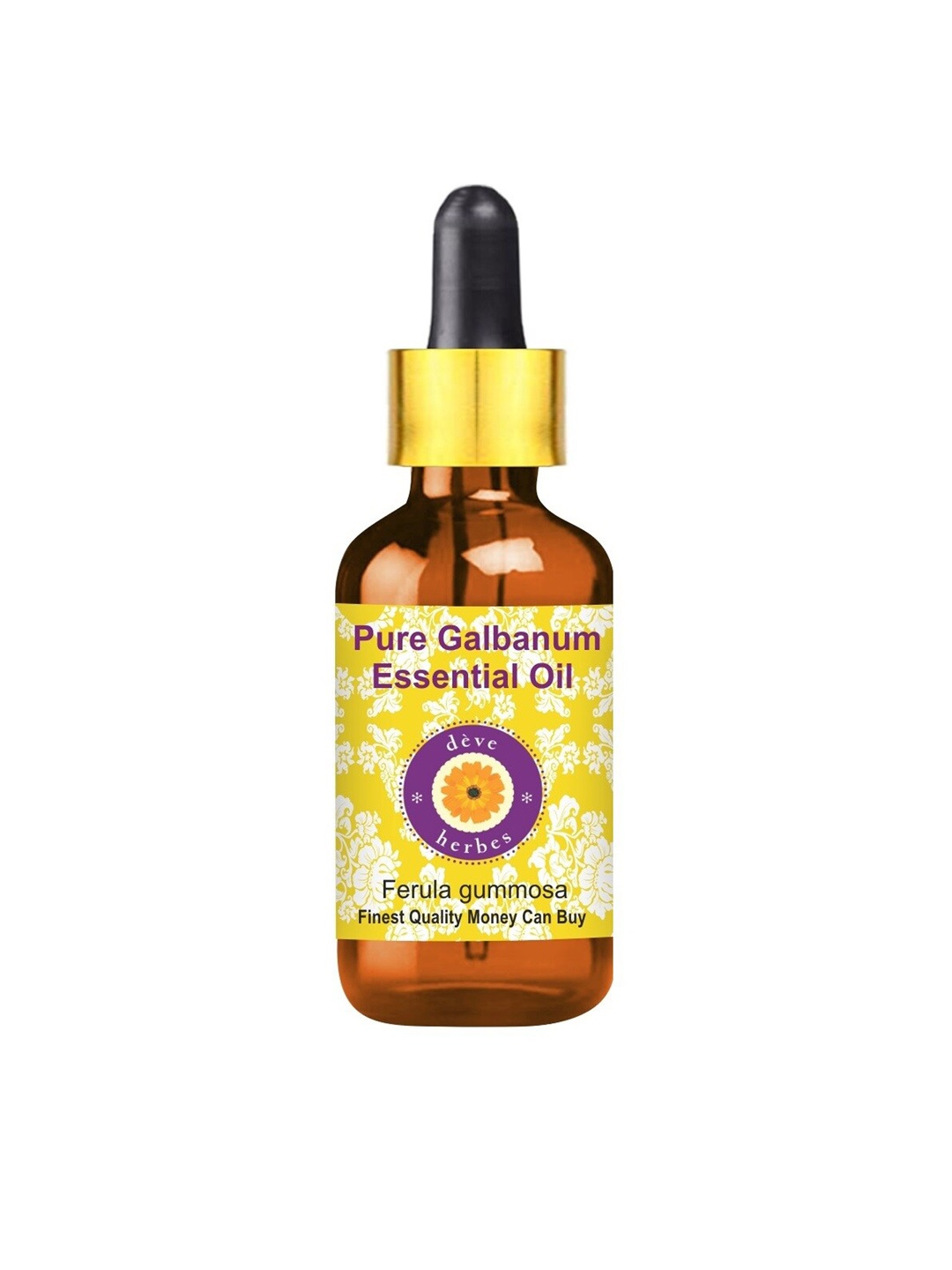 

Deve Herbes Pure Galbanum Steam Distilled Essential Oil with Glass Dropper - 10ml, Yellow