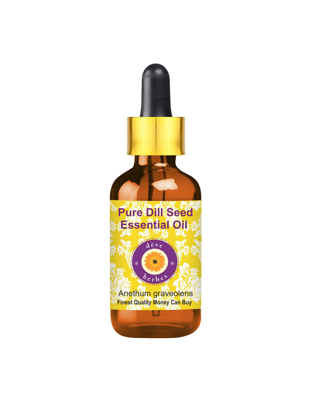 

Deve Herbes Pure Dill Seed Steam Distilled Essential Oil with Glass Dropper - 100ml, Yellow