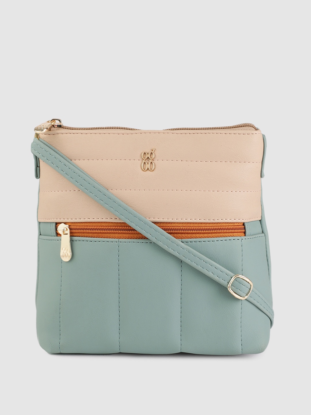 

Baggit Grey Colourblocked Structured Sling Bag