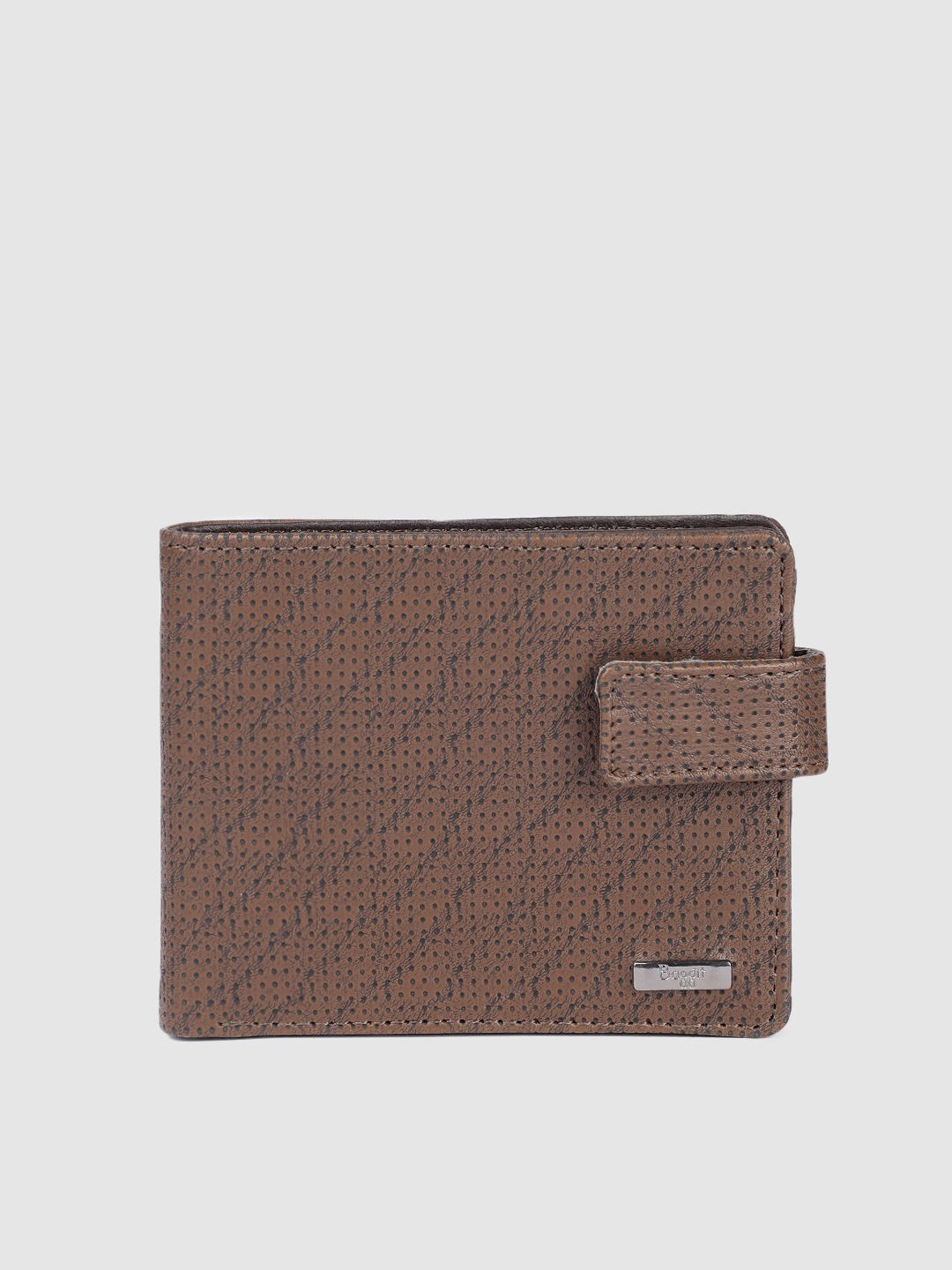 

Baggit Men Brown Textured Two Fold Wallet