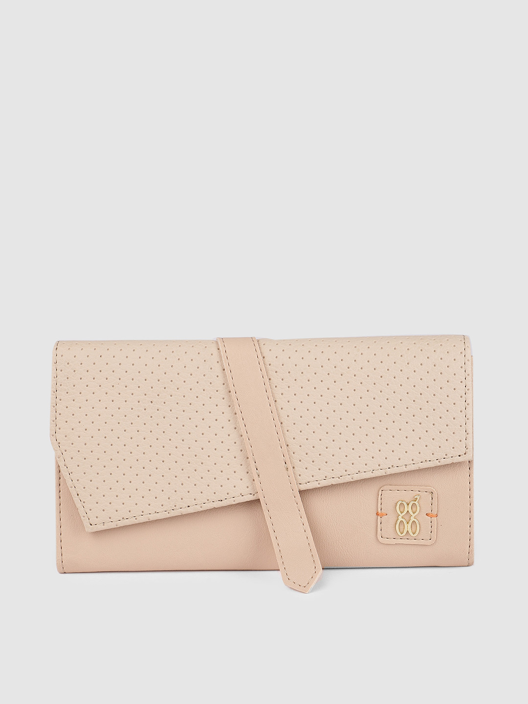 

Baggit Women Beige Solid Three Fold Wallet