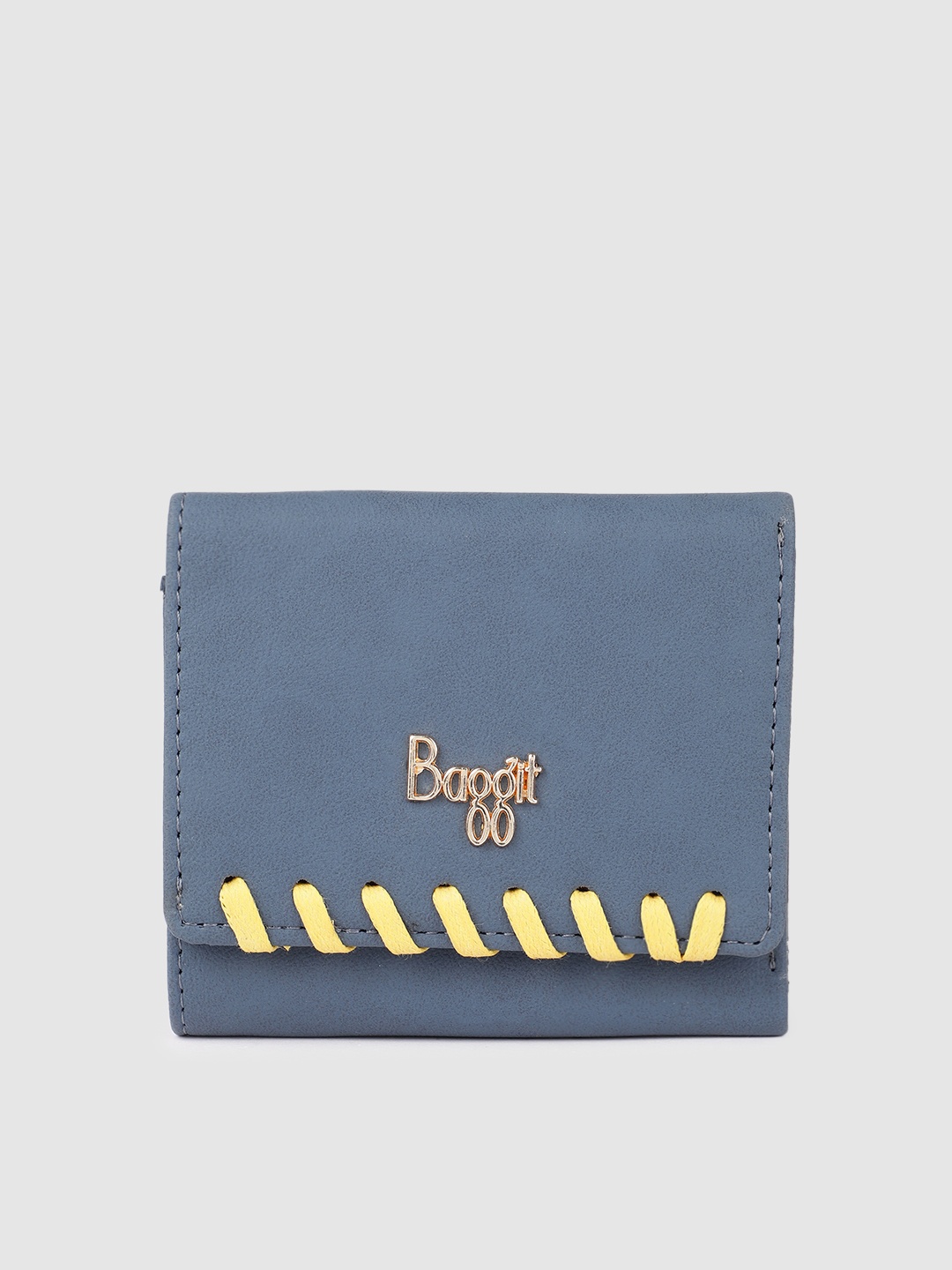

Baggit Women Blue Solid Three Fold Wallet