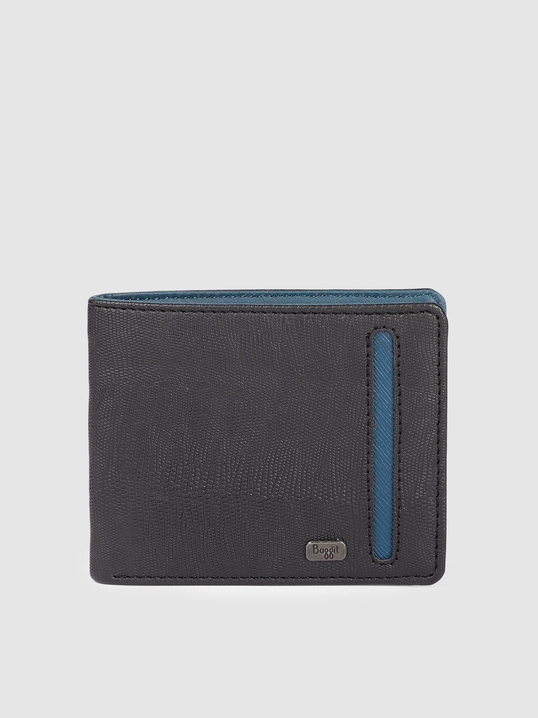 

Baggit Men Black Solid Two Fold Wallet