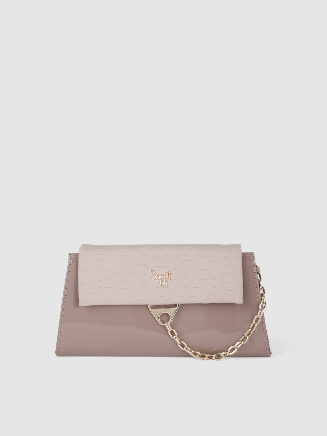 

Baggit Women Grey & Pink Textured Three Fold Wallet