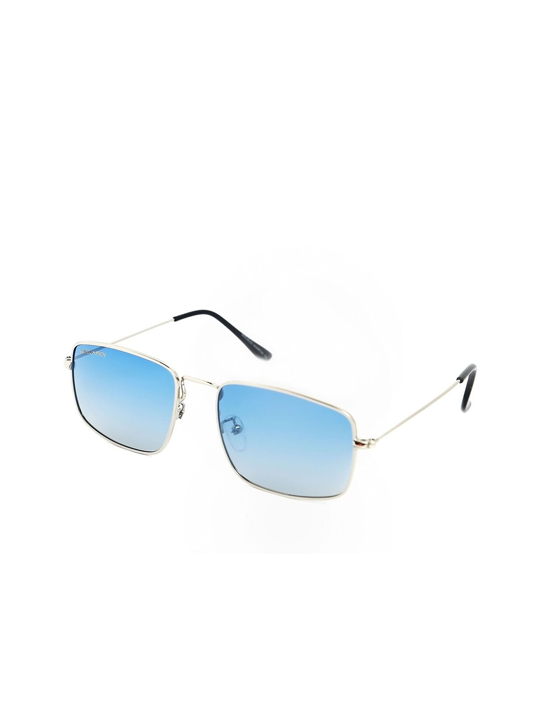 

Micelo Martin Men Blue Lens & Silver-Toned UV Protected Rectangle Sunglasses MM1006 C5