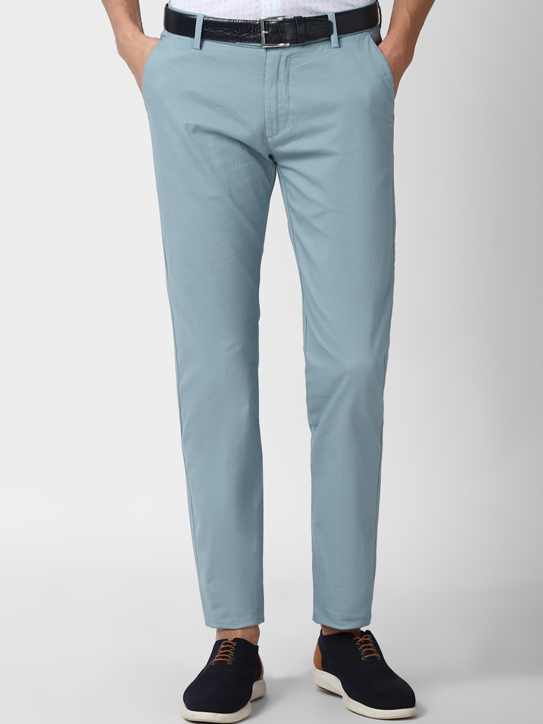 

Peter England Casuals Men Blue Slim Fit Trousers