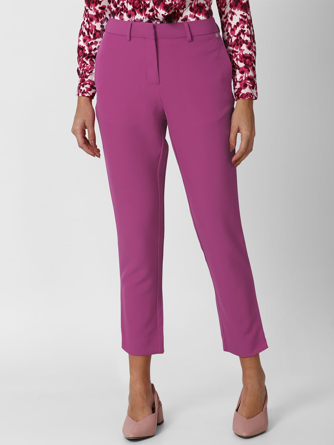 

Van Heusen Woman Women Purple Slim Fit Trousers