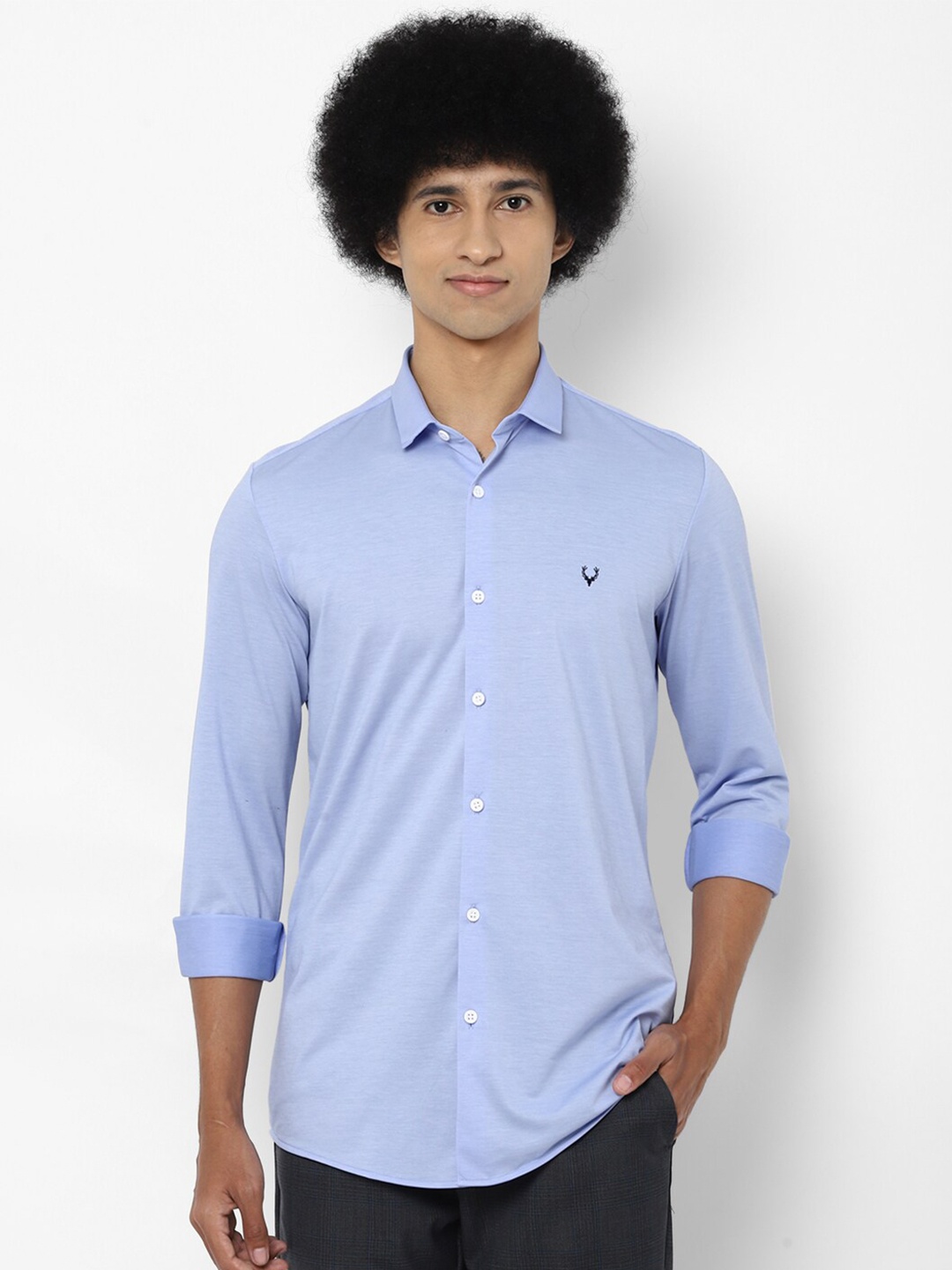 

Allen Solly Men Blue Slim Fit Semiformal Shirt